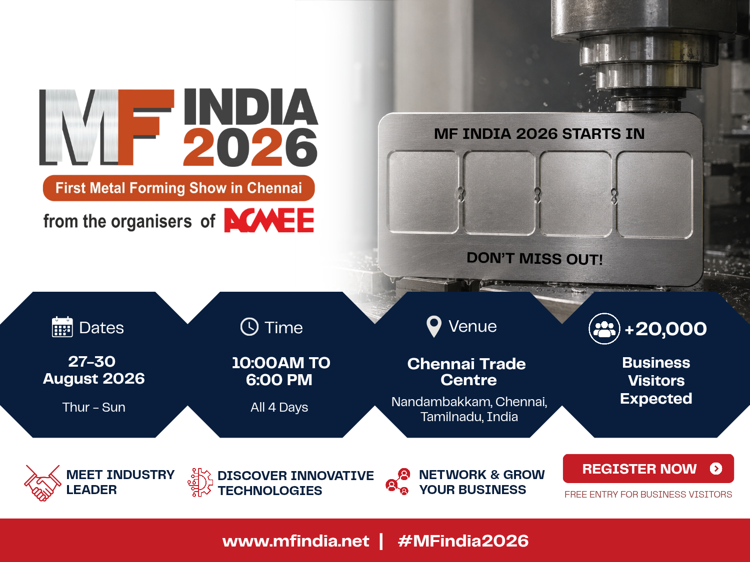 MF India 2026 - visit South India's premier metal forming exhibition